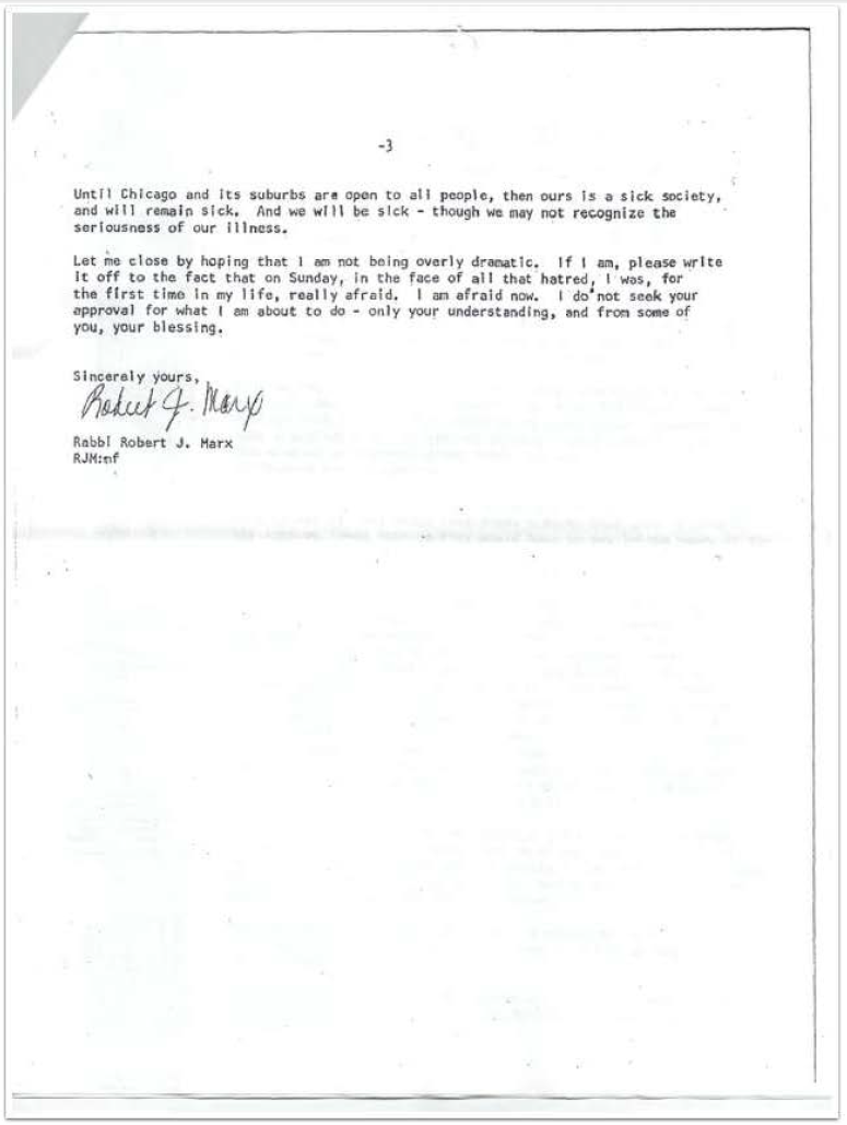 MLK Letter from Rabbi Robert Marx - 3